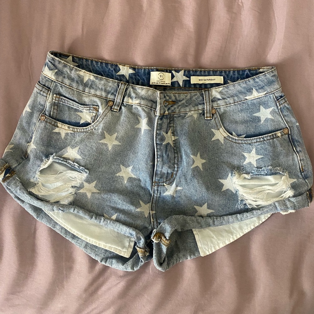 Cotton On Star Denim Shorts